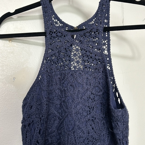 Lilly Pulitzer Jamie Shift Dress True Navy Knit Crochet Women's Size Small - Picture 3 of 6